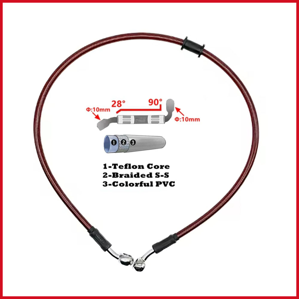 Motorcycle Brake Cable - 28-90 градусов 10 мм банджо 300